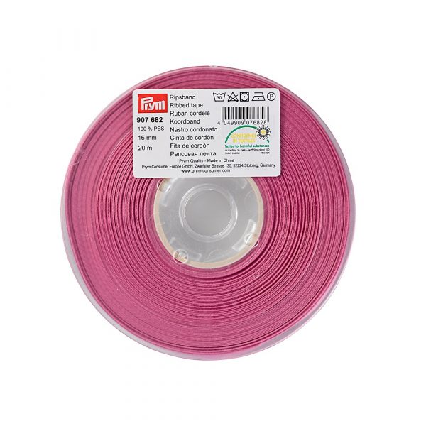 Banda decor striatii, old rose, 16 mm