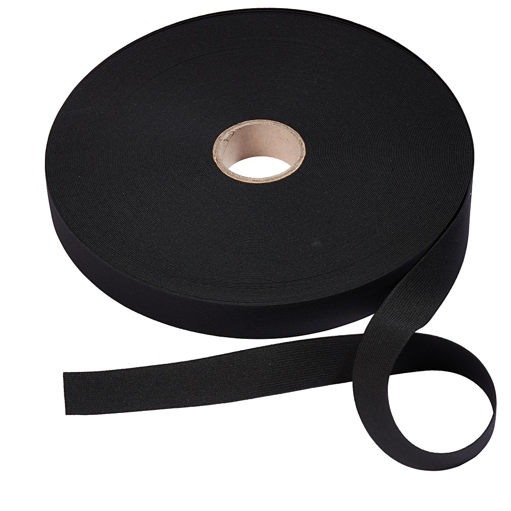 Banda elastic, intindere usoara, negru, 30 mm, 50 m