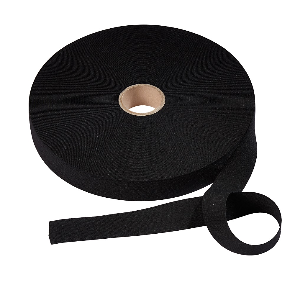 Banda elastic, intindere usoara, negru, 35 mm, 50 m