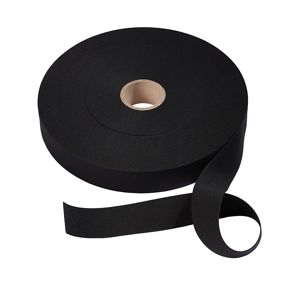 Banda elastic, intindere usoara, negru, 40 mm, 50 m