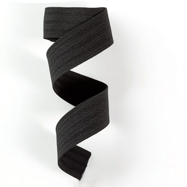 Banda elastica, cusuta, neagra, 30 mm, 10 m