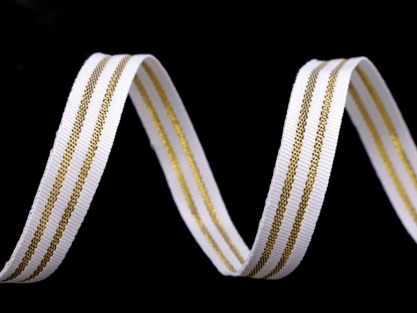 Bandă ripsată cu lurex, lățime 12 mm ST430560