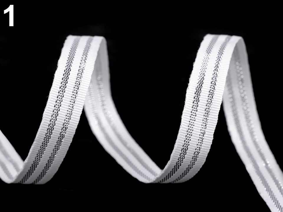 Bandă ripsată cu lurex, lățime 12 mm ST430560