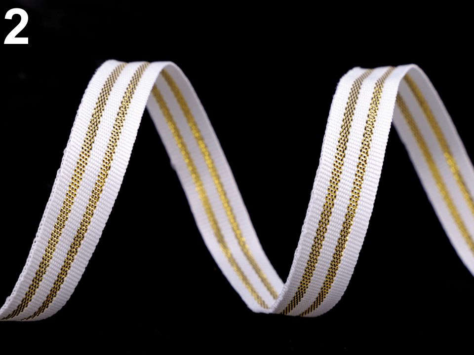 Bandă ripsată cu lurex, lățime 12 mm ST430560