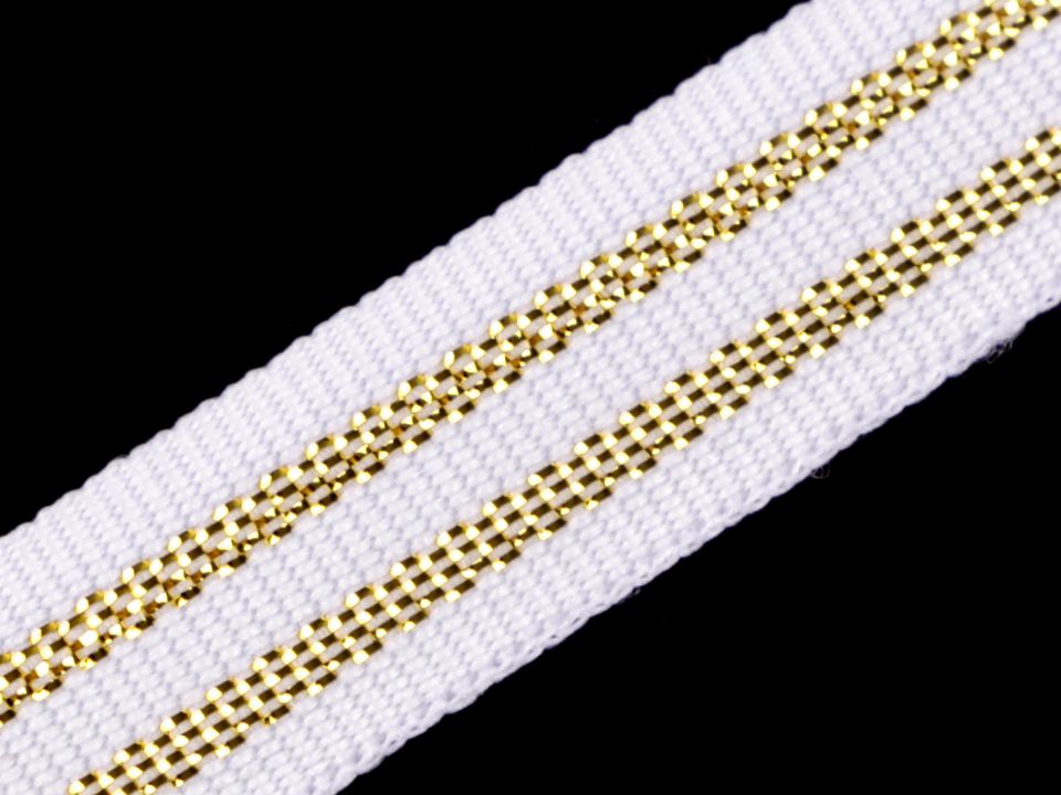 Bandă ripsată cu lurex, lățime 12 mm ST430560