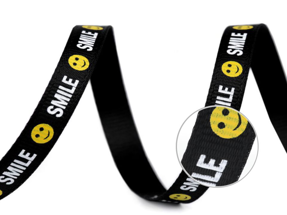 Bandă ripsată Smile / vipușcă, lățime 10 mm ST610016