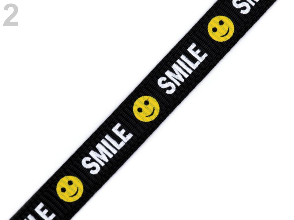 Bandă ripsată Smile / vipușcă, lățime 10 mm ST610016