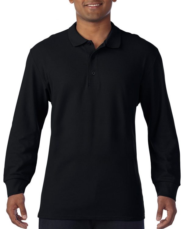 Bluza polo barbati 100% bumbac, Negru, 223g