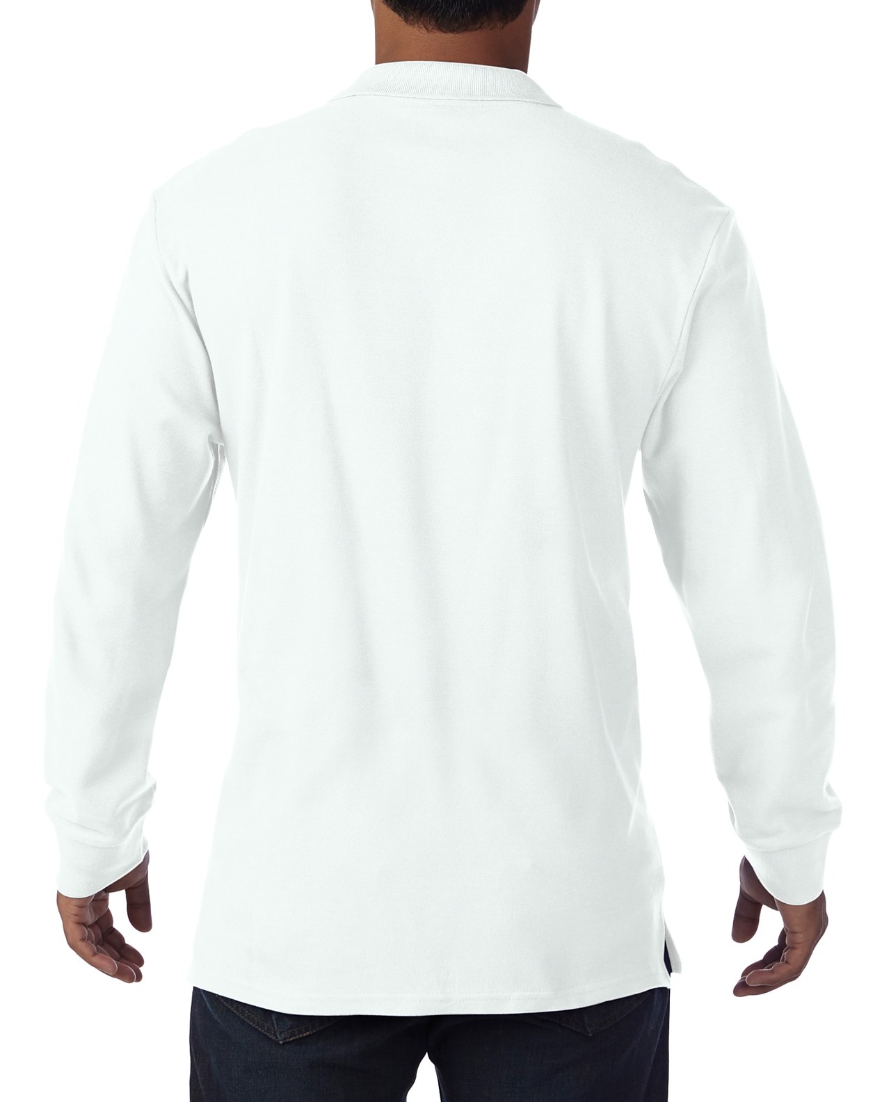 Bluza polo barbati 100% bumbac, Alb, 223 g