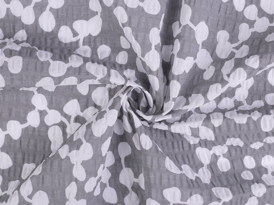 Bumbac creponat motiv abstract