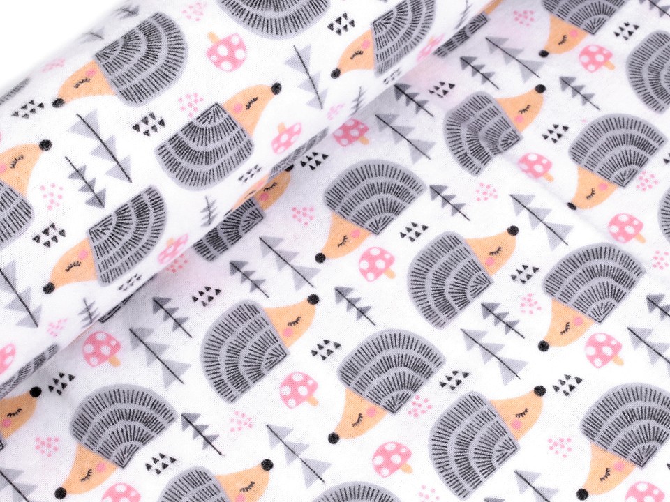 Bumbac flanelat cu motiv animale