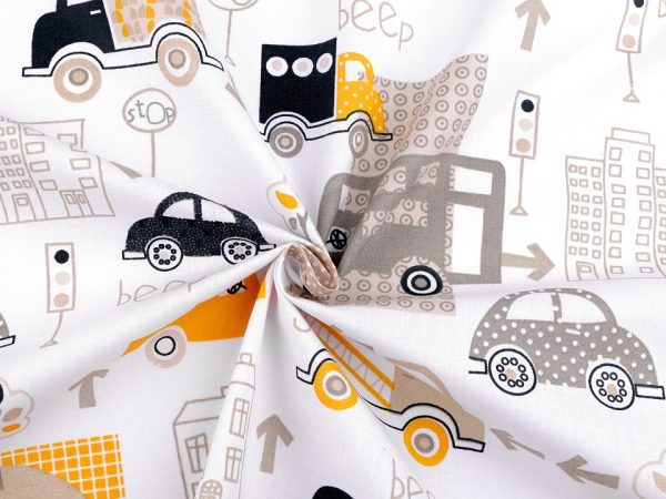 Bumbac imprimat cu masinute