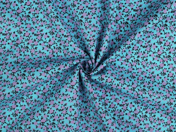 Bumbac imprimat cu mini flori