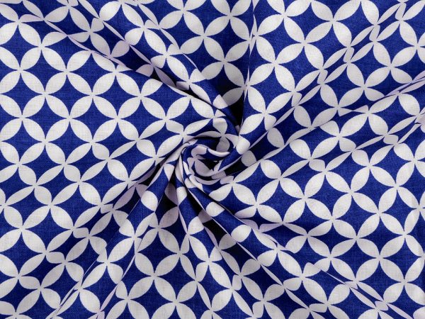 Bumbac imprimat cu motiv cercuri