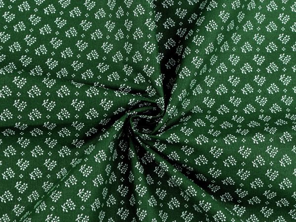 Bumbac imprimat cu motiv de flori mici