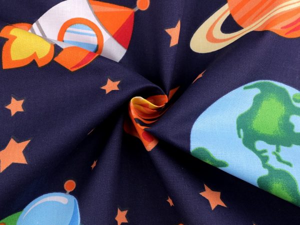 Bumbac imprimat cu motiv spatial