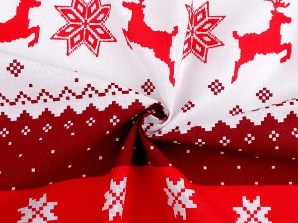 Bumbac imprimat cu motive de iarna