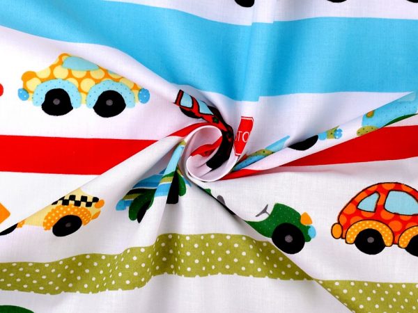 Bumbac imprimat cu motive de jucarie