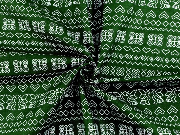 Bumbac imprimat cu motive folclorice