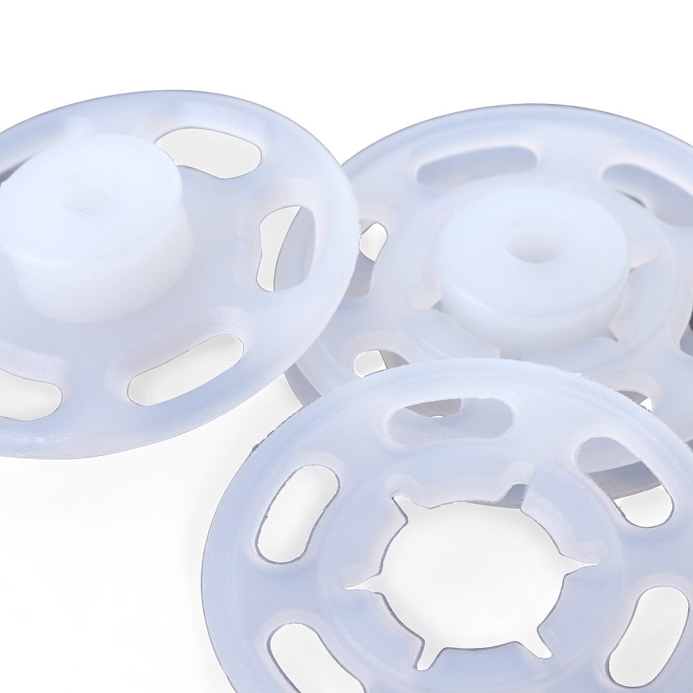 Capse de cusut, din plastic transparent, rotunde, 13 mm