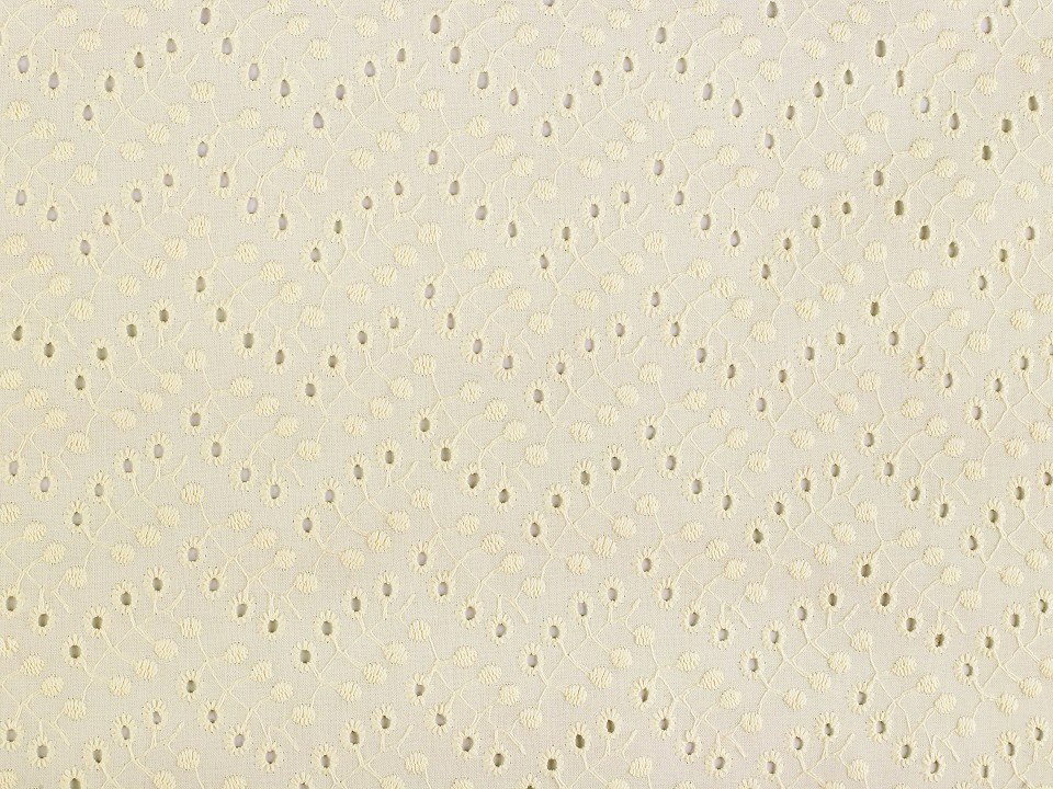 Dantela de bumbac cu broderie Madeira