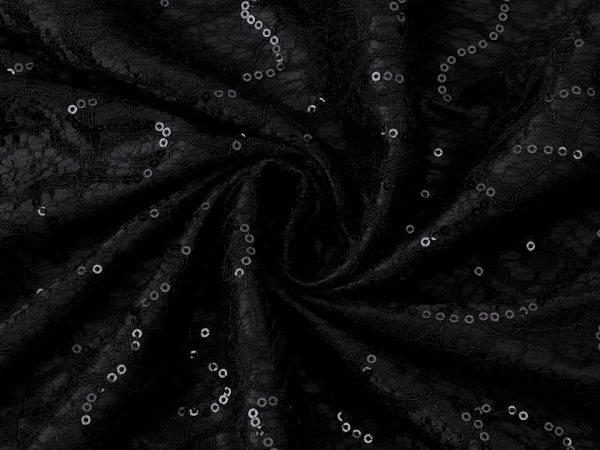 Dantela cu paiete captusita cu satin