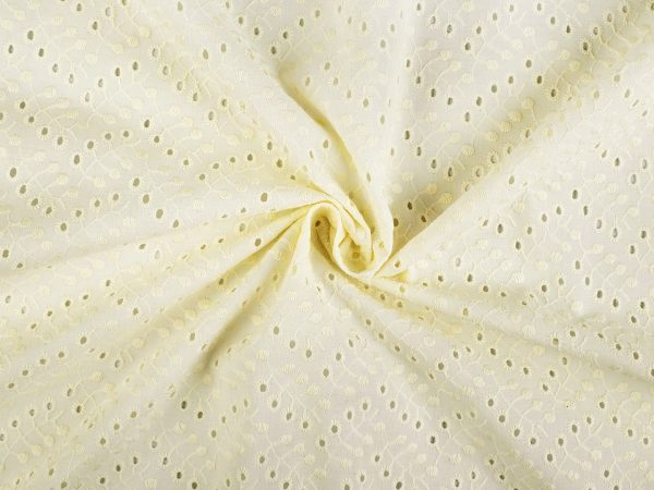 Dantela de bumbac cu broderie Madeira