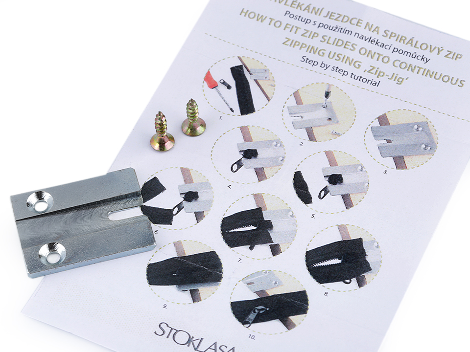 Dispozitiv pentru atasarea cursorului la fermoar spiralat 3 mm 750885