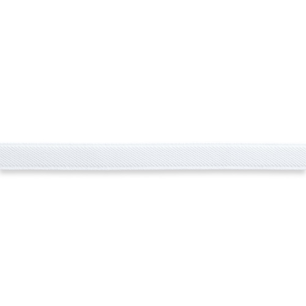 Elastic velur, alb, 15 mm