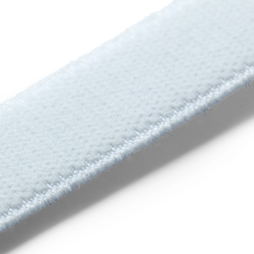 Elastic velur, alb, 15 mm