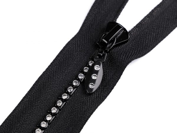 Fermoar cu strasuri, detașabil, lungime 45 cm ST590451