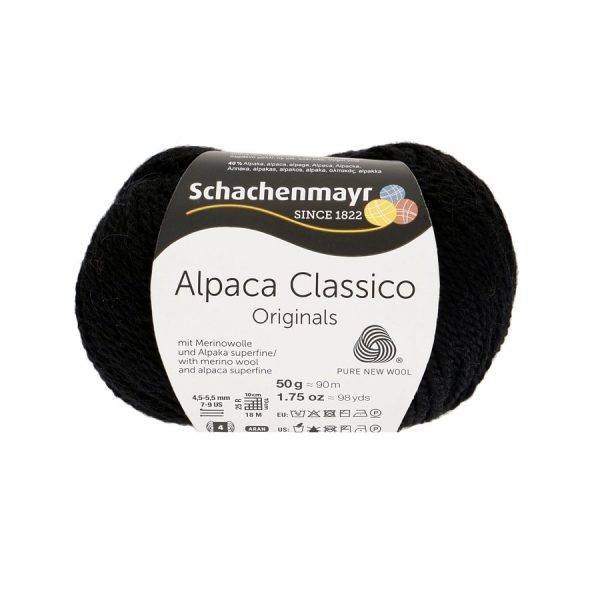 Fir din Alpaca Classico – Black