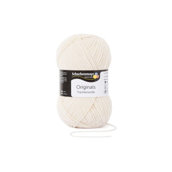 Fir din amestec de lana Trachtenwolle – White
