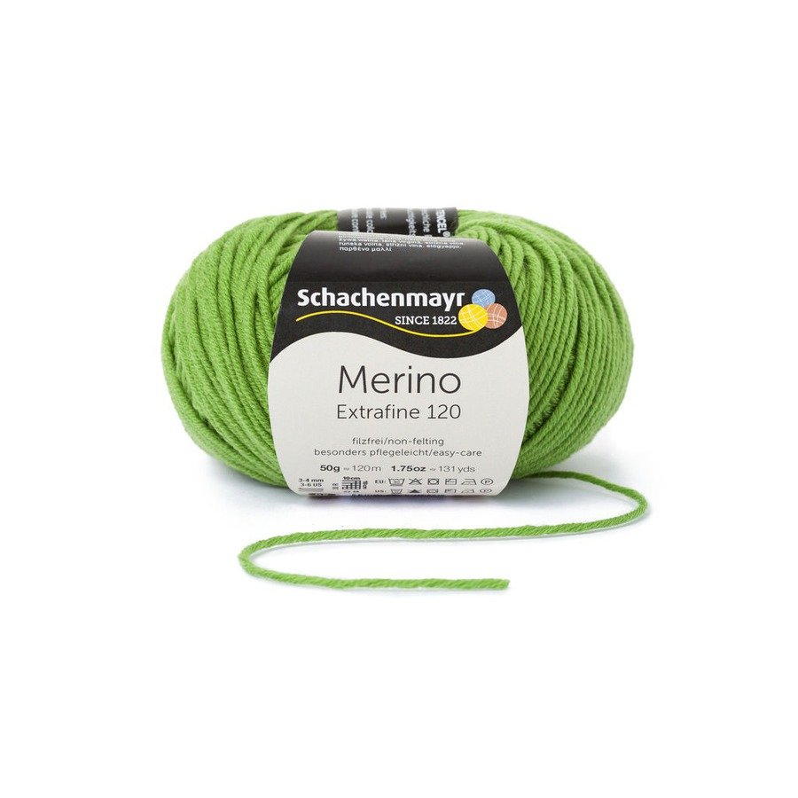 Fir din lână Merino Extrafine 120 Apple Green