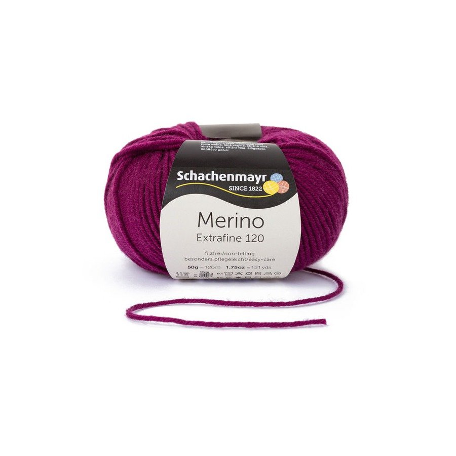 Fir din lână Merino Extrafine 120 Burgundy