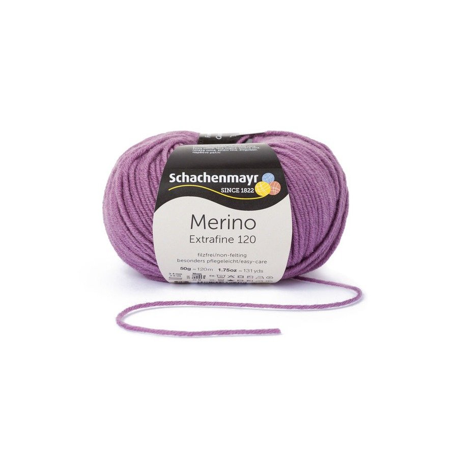Fir din lână Merino Extrafine 120 Plum