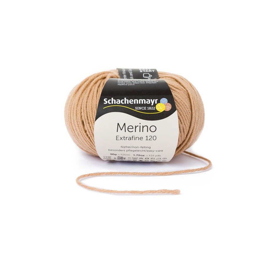 Fir din lână Merino Extrafine 120 Camel