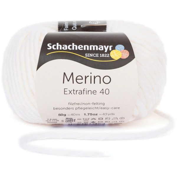 Fir din lână Merino Extrafine 40 White