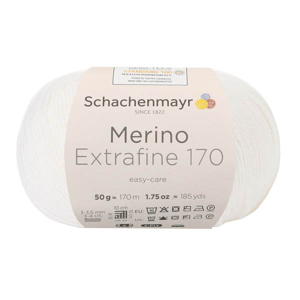 Fir de tricotat Merino Extrafine 170, 00001