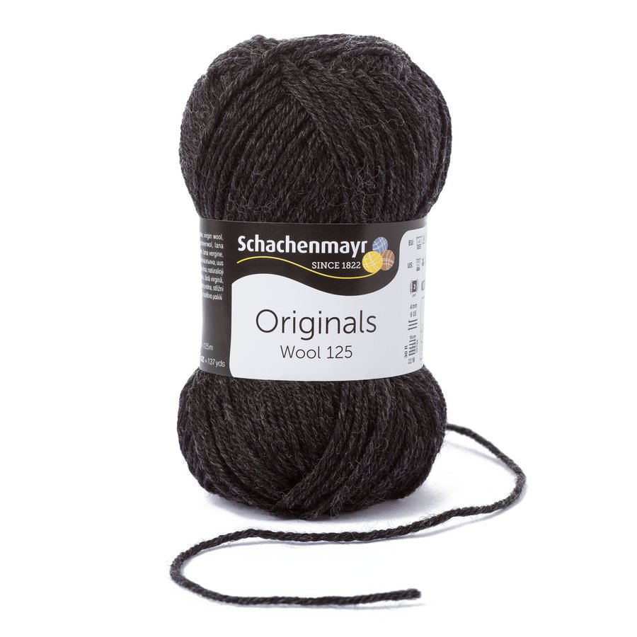 Fir din lana Wool 125 - Dark Grey Melange