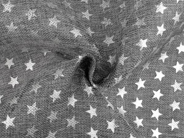 Imitatie iuta cu imprimeu cu stelute