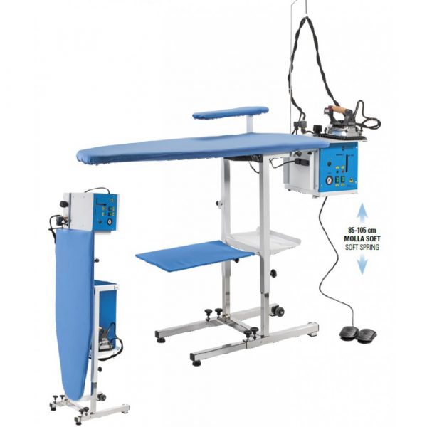 Masa de calcat suflanta incalzire si aspiratie, statie calcat 5 litri