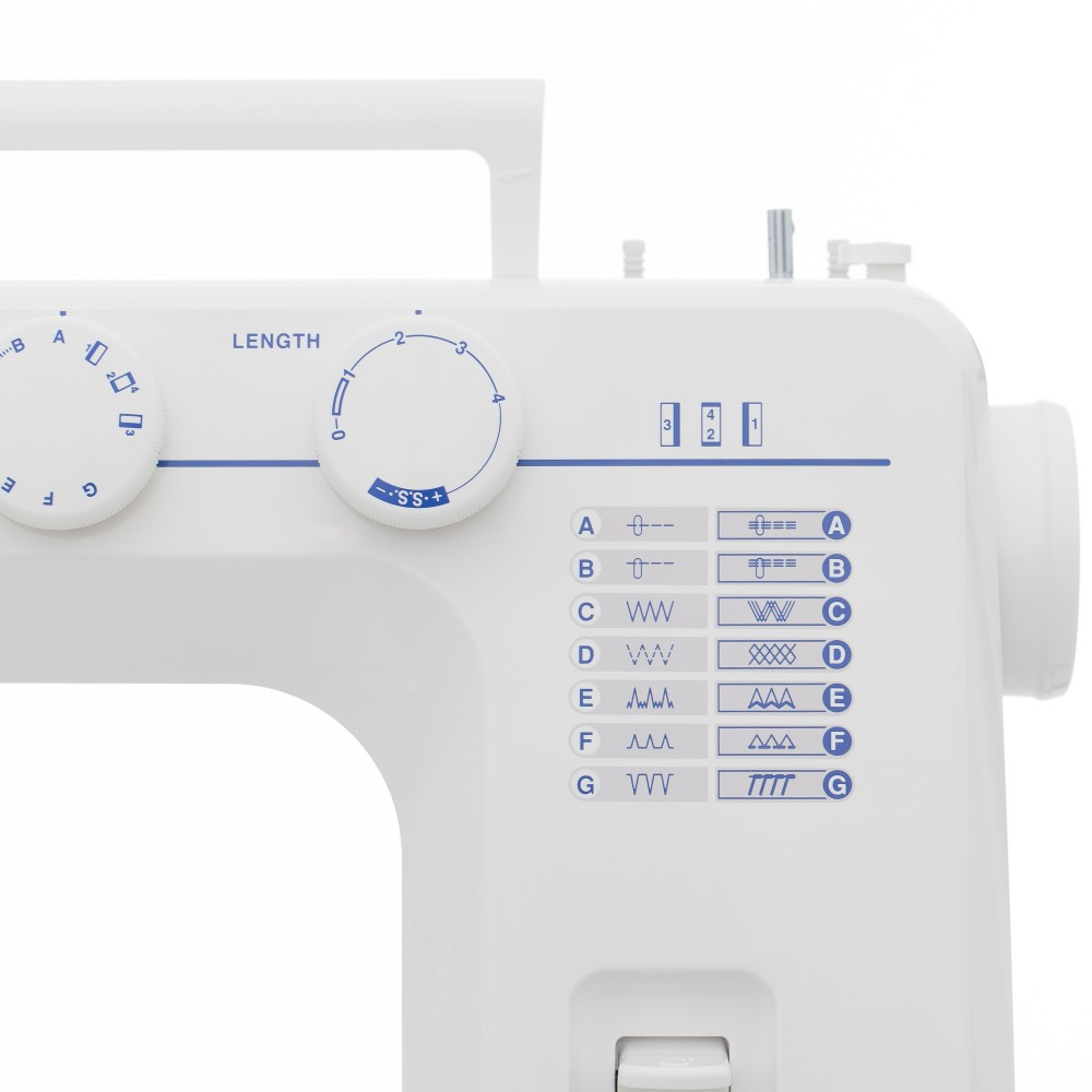 Masina de cusut electromecanica JANOME 234, 12 Programe, 860 Imp/Min, 60W, Alb