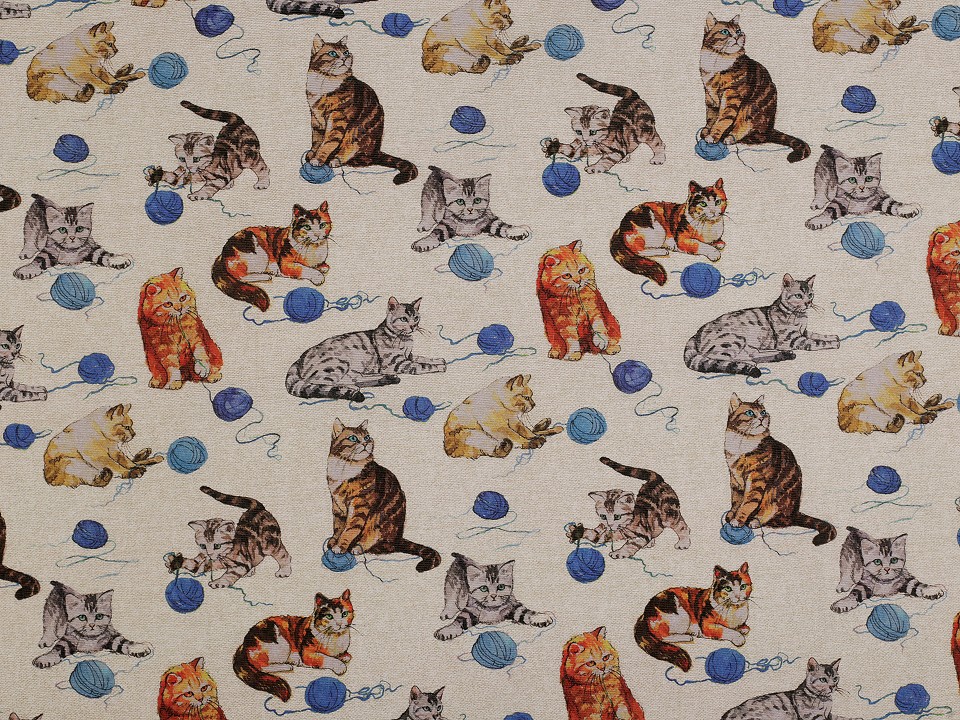 Material decorativ cu motiv pisicute si catelusi