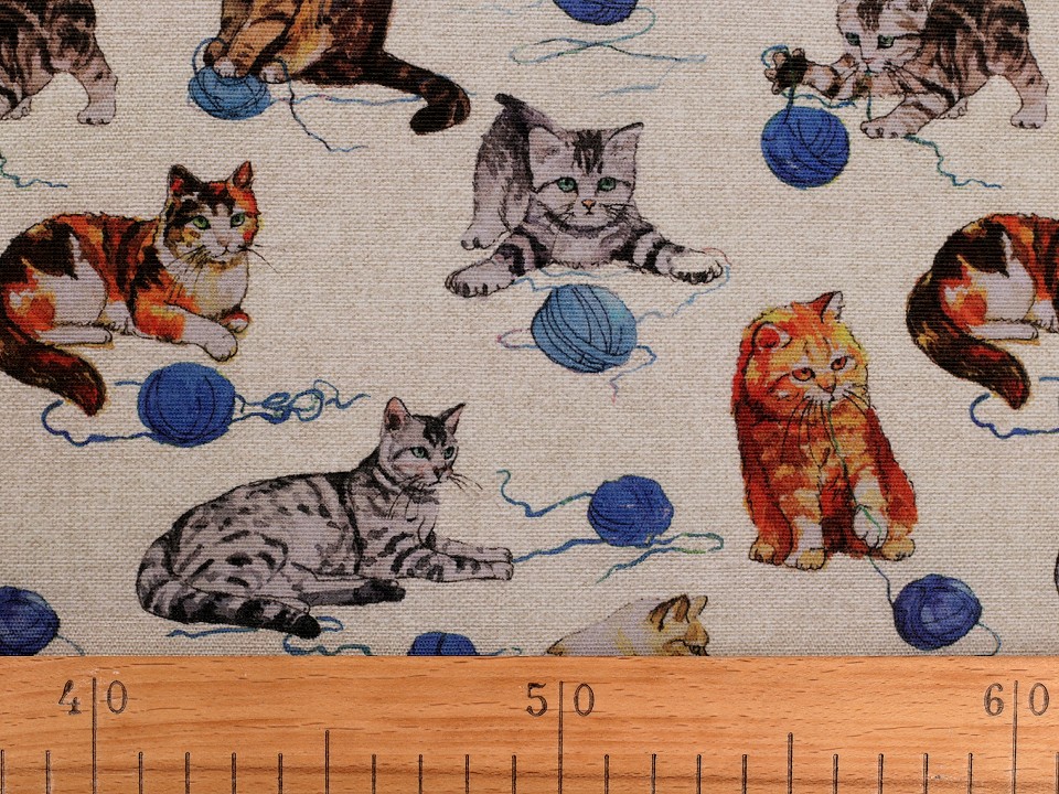 Material decorativ cu motiv pisicute si catelusi