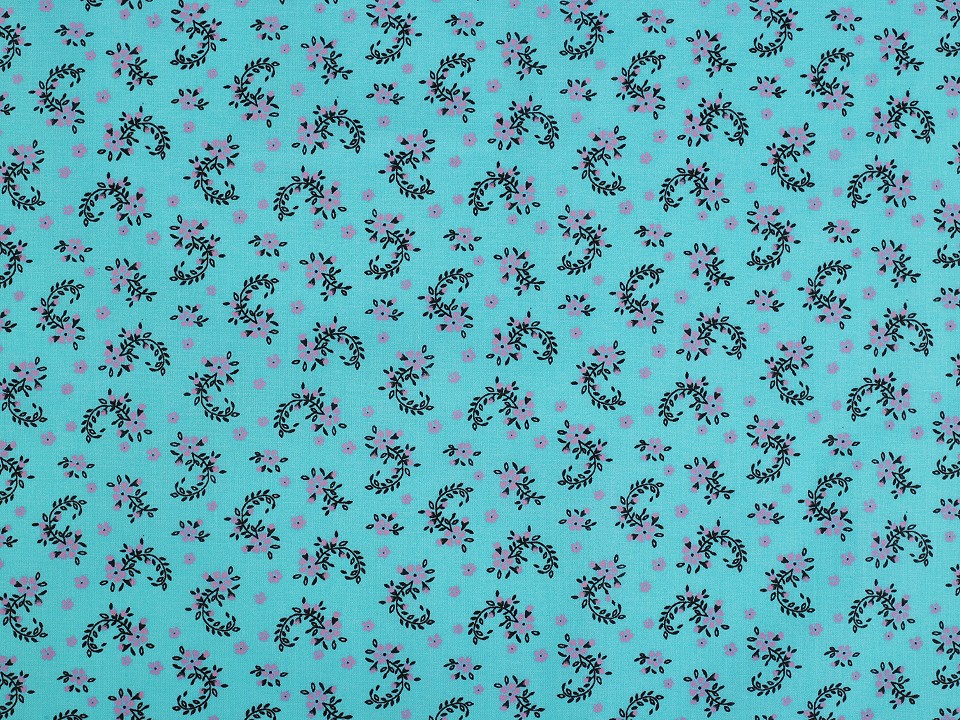 Tesatura de bumbac imprimat cu motiv floral
