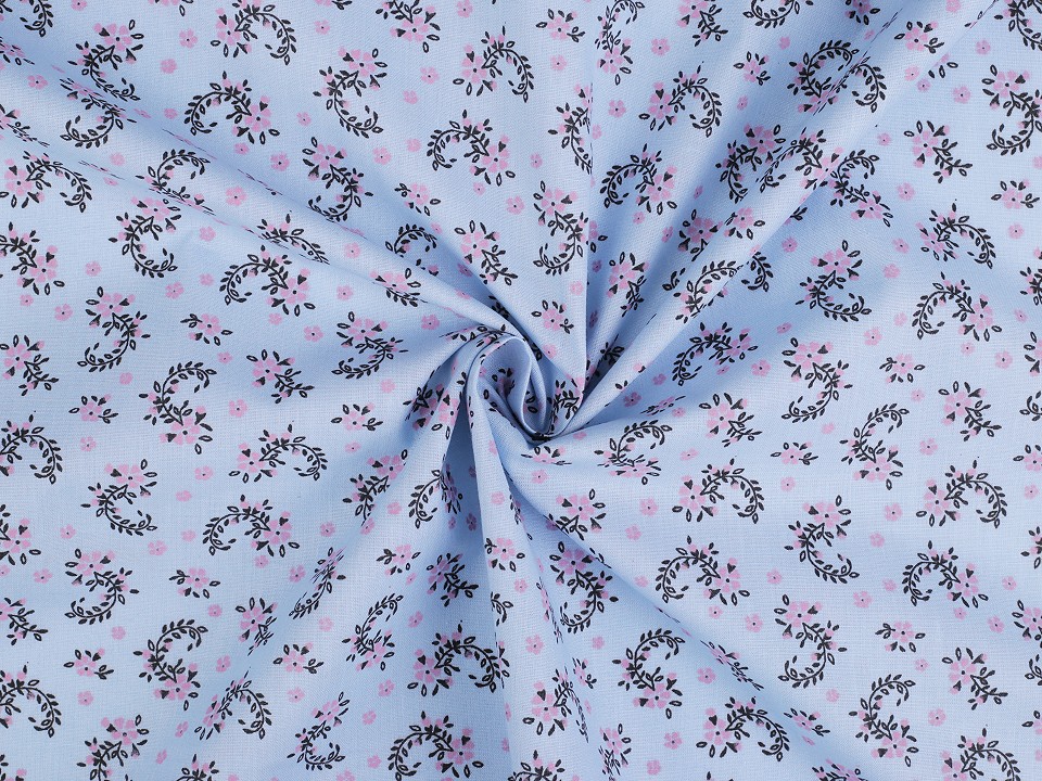 Tesatura de bumbac imprimat cu motiv floral