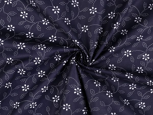 Material de bumbac imprimat cu motiv floral