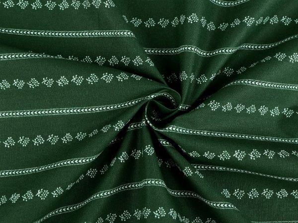 Material de bumbac imprimat cu dungi