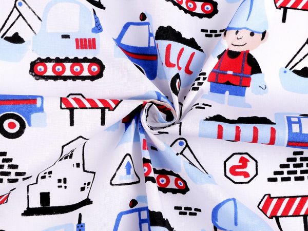 Material de bumbac imprimat cu motive pentru copii